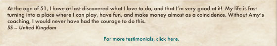 testimonia for personal coach Amy Ruppert, MCC