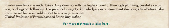 training testimonial for amy ruppert, master certified coach